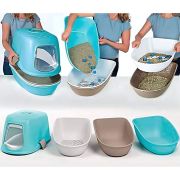 Stefanplast Furba Top Chic Beyaz Yeşil Kapalı Elekli Kedi Tuvaleti