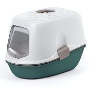 Stefanplast Furba Top Chic Beyaz Yeşil Kapalı Elekli Kedi Tuvaleti