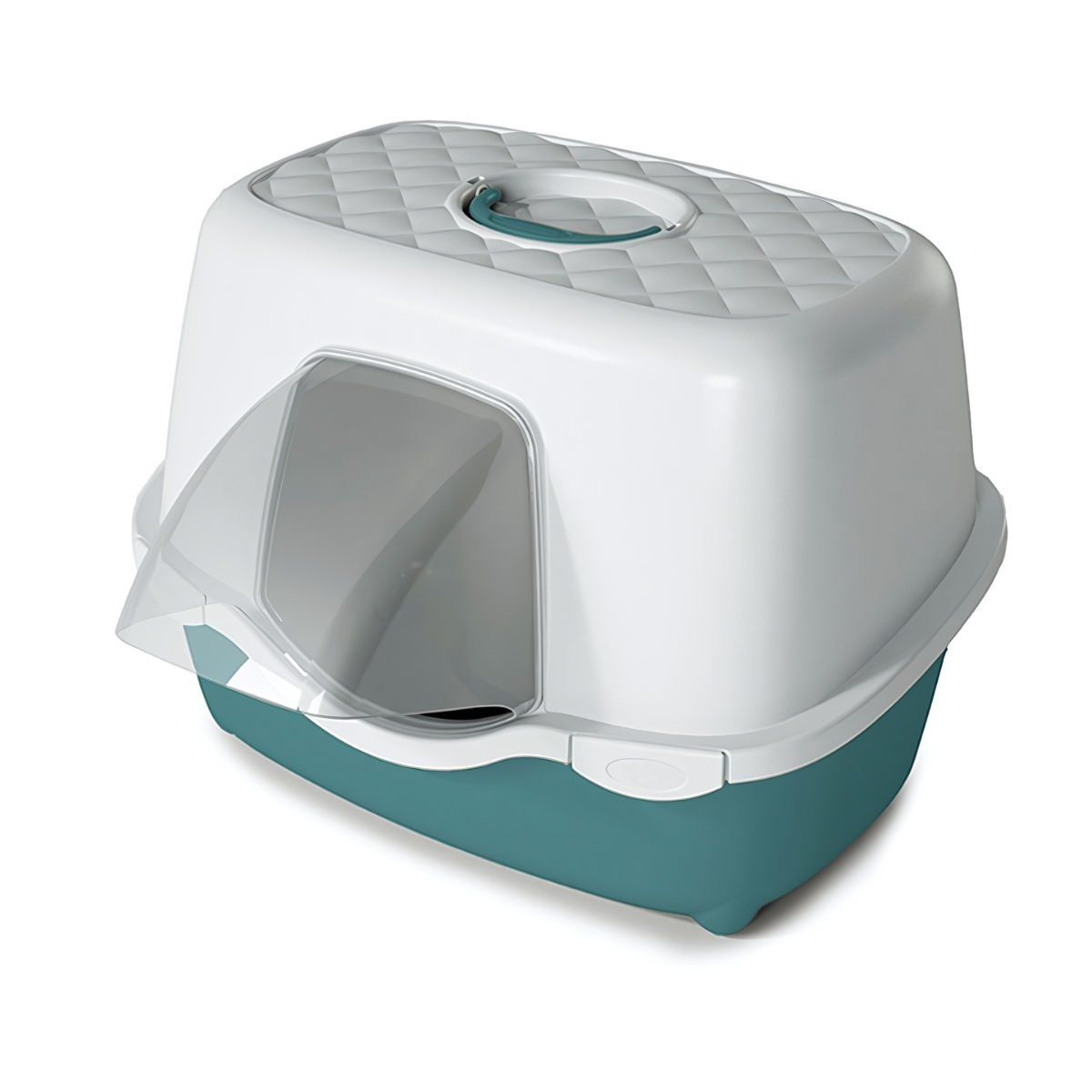Stefanplast Tres Chic Dış Mekan Kapalı Kedi Tuvaleti Yeşil Beyaz