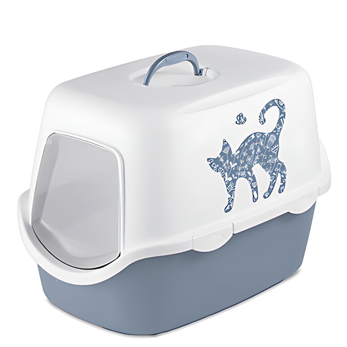 Stefanplast Cathy Griffe Mavi Kapalı Kedi Tuvaleti