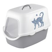 Stefanplast Cathy Griffe Gri Beyaz Kapalı Kedi Tuvaleti