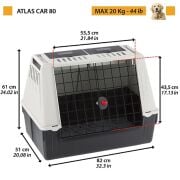 Ferplast Atlas Car 80 Gri 82 x 51 x h 61 cm
