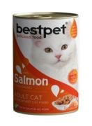 BestPet Somon Balıklı Yetişkin Kedi Konservesi 400gr X 12 Adet