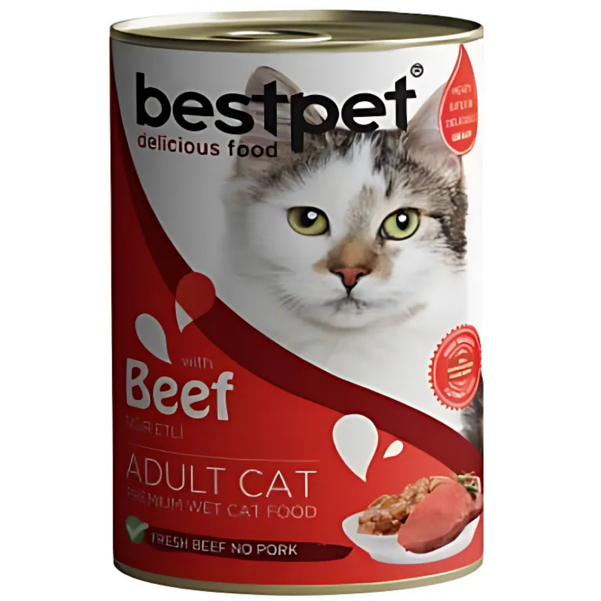 BestPet Sığır Etli Yetişkin Kedi Konservesi 400gr x 12 Adet