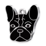 Dalis Pet Tag French Bulldog Köpek Künyesi Siyah