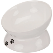 Trixie Yükseltilmiş Seramik Kedi Mama Su Kabı 0,15lt/ø13cm Beyaz