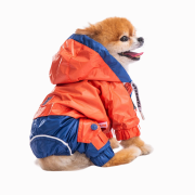 PawStar Turuncu Lacivert Bicolor Küçük Irk Tulum Yağmurluk Medium