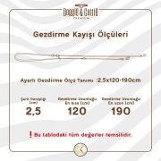 Doggie Eğitim Serisi Yağlı Gerçek Deriden El Yapımı Boğma Ayarlı Eğitim Köpek Tasması