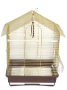 Dayang İki Kapılı Çatılı Kafes Gold 35 x 28 x 46 Cm