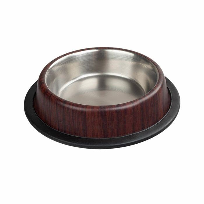 Ankur 8 Oz Bambu Desenli Köpek Çelik Mama Su ve Kabı