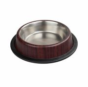 Ankur 8 Oz Bambu Desenli Köpek Çelik Mama Su ve Kabı