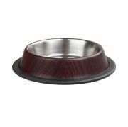 Ankur 16 Oz Bambu Desenli Köpek Çelik Mama Su Kabı