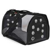 Lepus Flybag Şeffaf Kedi ve Köpek Taşıma Çantası Siyah 25 x 40 x 25h cm