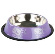 Ankur Renkli Figürlü Köpek Metal Mama ve Su Kabı 16 Oz