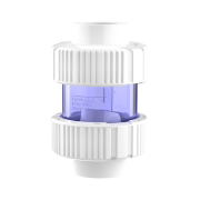 Spring Check Valve - Şeffaf, Beyaz - uPVC - ( Yaylı Kapak )