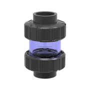 Spring Check Valve - Şeffaf, Beyaz - uPVC - ( Yaylı Kapak )