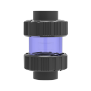 Spring Check Valve - Şeffaf, Beyaz - uPVC - ( Yaylı Kapak )