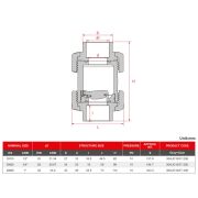 Spring Check Valve - Şeffaf, Gri - uPVC - ( Yaylı Kapak )
