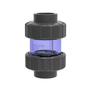 Spring Check Valve - Şeffaf, Gri - uPVC - ( Yaylı Kapak )