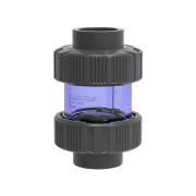 Spring Check Valve - Şeffaf, Gri - uPVC - ( Yaylı Kapak )