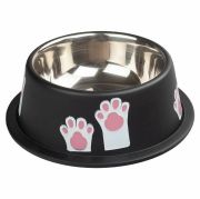 Ankur 8 Cup 1825 ml Pati Desenli Çelik Kedi Mama Su Kabı