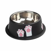 Ankur 1 Cup 350 ml Pati Desenli Çelik Kedi Mama Su Kabı