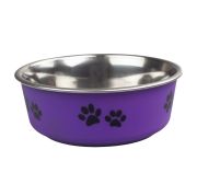 Ankur 24458 17 cm 830 ml Pati Desenli Mor Köpek Mama Su Kabı