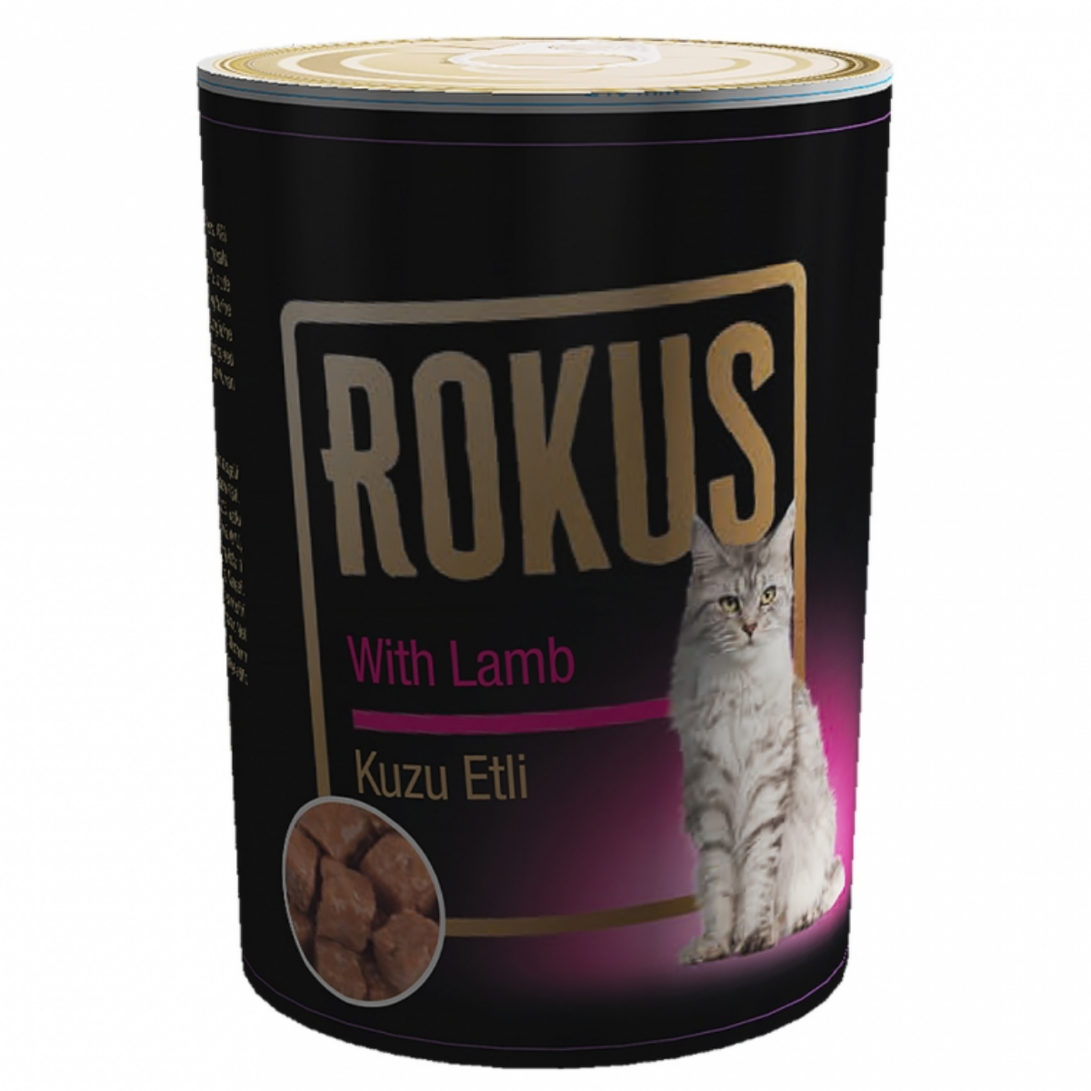 Rokus Kuzu Etli Kedi Konservesi 410 gr