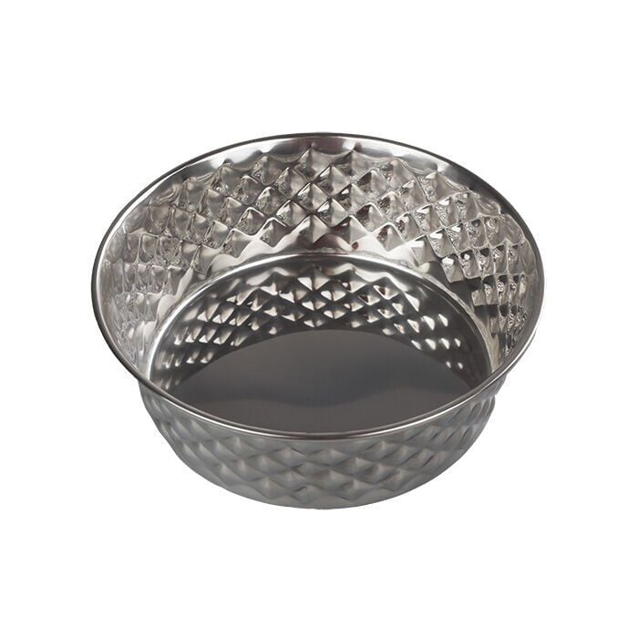 Oripet Elmas Desen Çelik Mama Kabı 17 cm