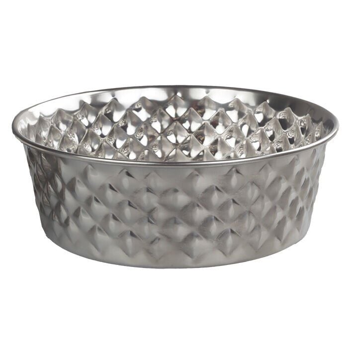 Oripet Elmas Desen Çelik Mama Kabı 21 cm