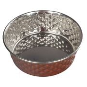 Oripet Elmas Desen Gold Çelik Mama Kabı 17.5 cm