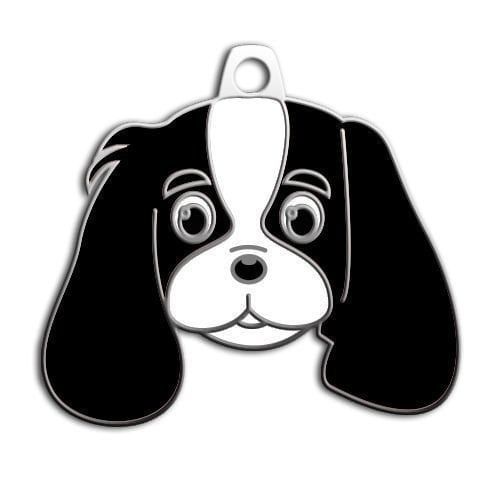 Dalis Pet Tag Siyah Beyaz Cavalier King Charles Köpek Künyesi
