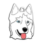 Dalis Pet Tag - Sibirya Kurdu Köpek Künyesi (Beyaz)