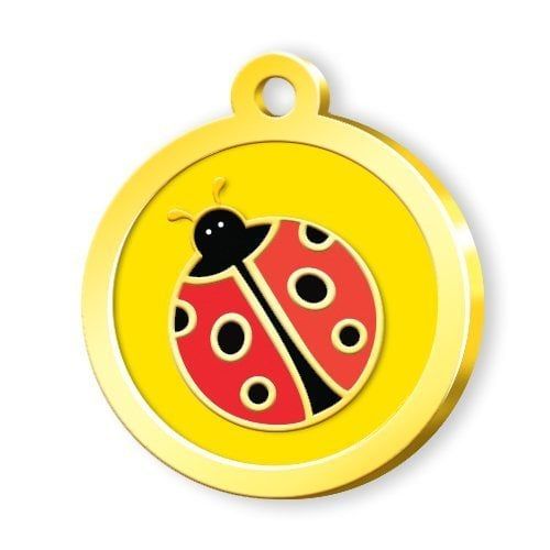 Dalis Altın Mineli Seri Uğur Böceği Desenli Künye - Sarı