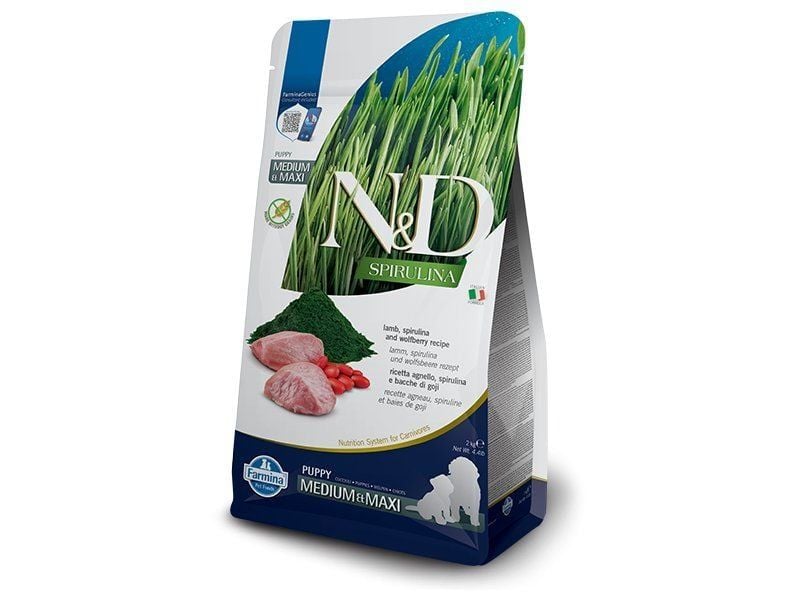 N&D Spirulina Kuzu Etli Yavru Köpek Maması 7 Kg Medium Maxi