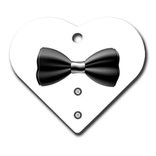 Dalis Pet Tag - Papyon Geniş Kalp Kedi Köpek Künyesi