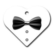 Dalis Pet Tag - Papyon Geniş Kalp Kedi Köpek Künyesi