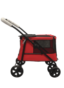 Tommy Evcil Hayvan Arabası Gri Kırmızı 102 x 62 x 105 cm Max 40 kg