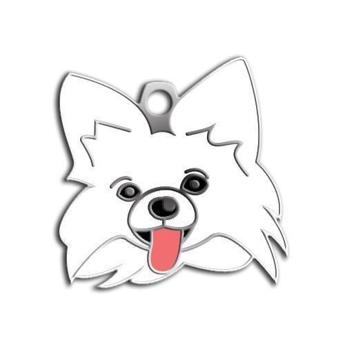 Dalis Pet Tag - Papillon Köpek Künyesi (Beyaz)