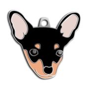 Dalis Pet Tag - Pincher Köpek Künyesi (Siyah)