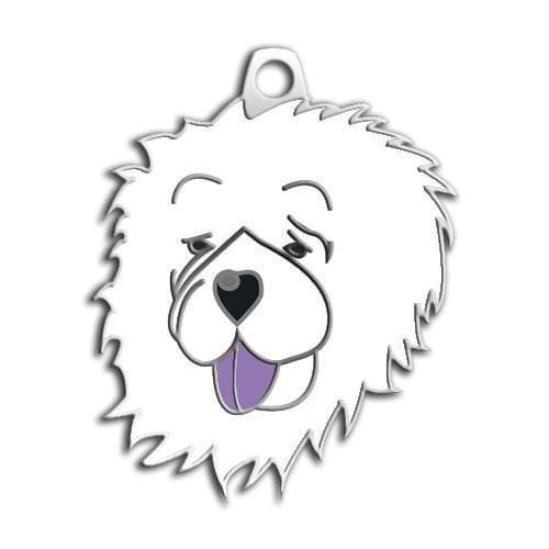 Dalis Pet Tag - Çin Aslani Köpek Künyesi (Beyaz)