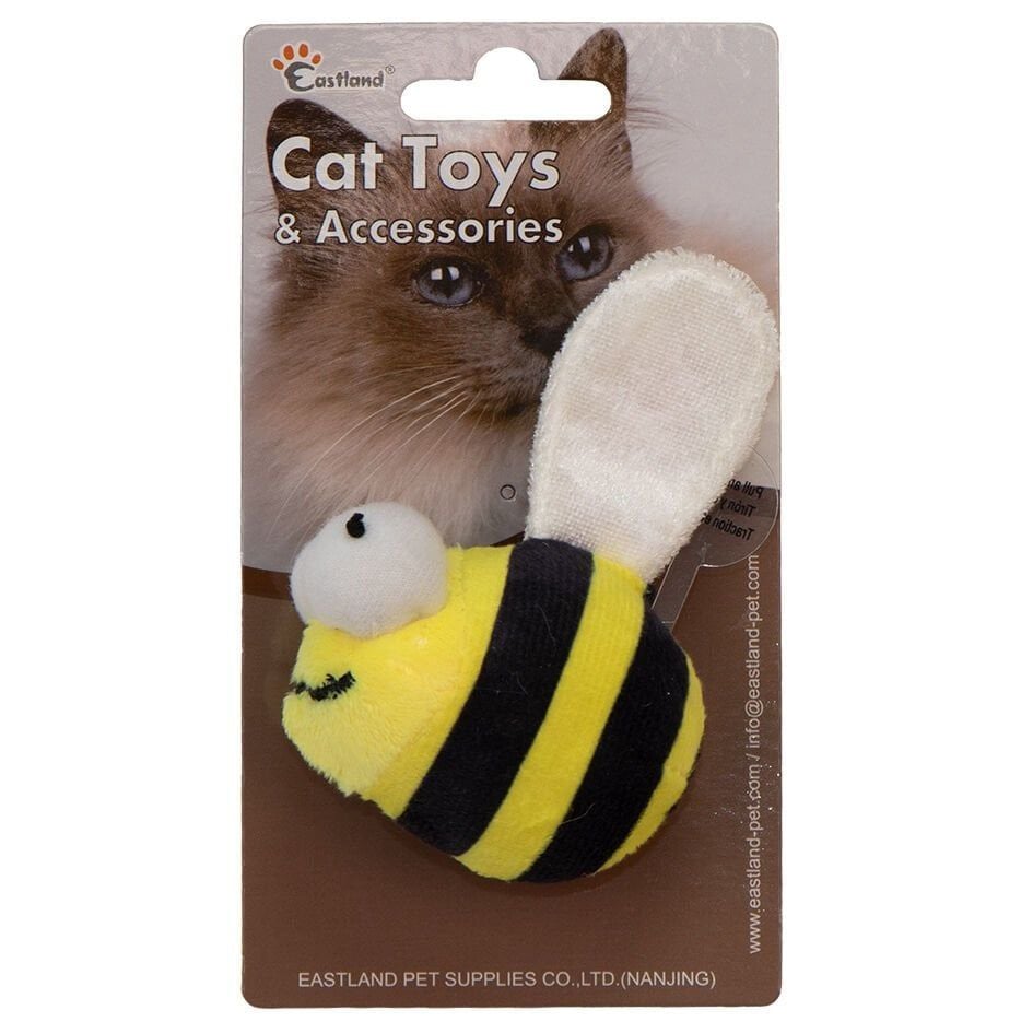 Eastland Catnipli Peluş Dijital Sesli Arı 6,5 cm Kedi Oyuncağı