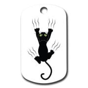 Dalis Pet Tag - Tirmanan Kedi Desenli Kedi Köpek Künyesi