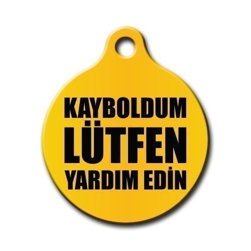 Dalis Pet Tag - Kayboldum Lütfen Yardım Edin Yuvarlak Kedi Köpek Künyesi