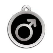 Dalis Pet Tag - Mineli Erkek Sembol Desenli Künye