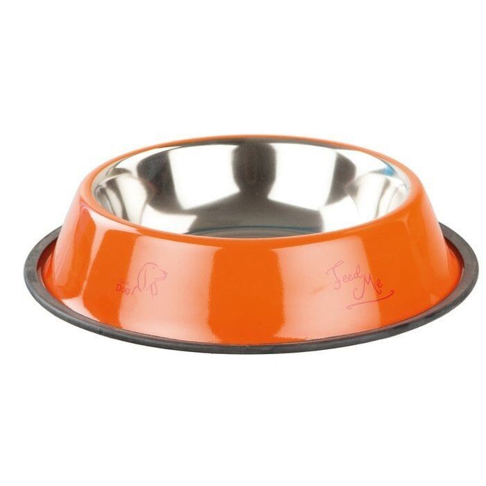 Oripet Çelik Köpek Mama Kabı 96 Oz Turuncu